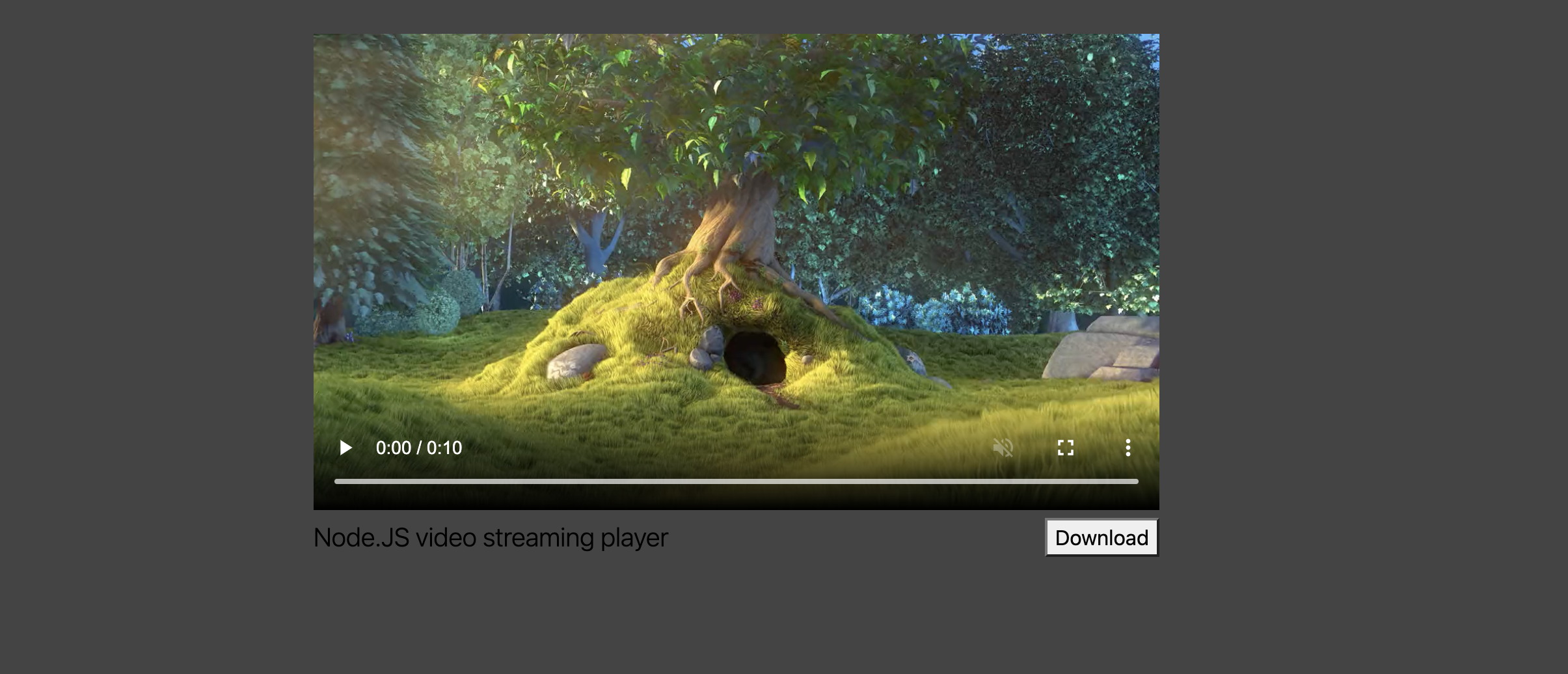 NodeJS Video Streaming Player